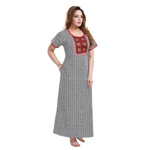 Women's Half Sleeve Maxi Nighty
